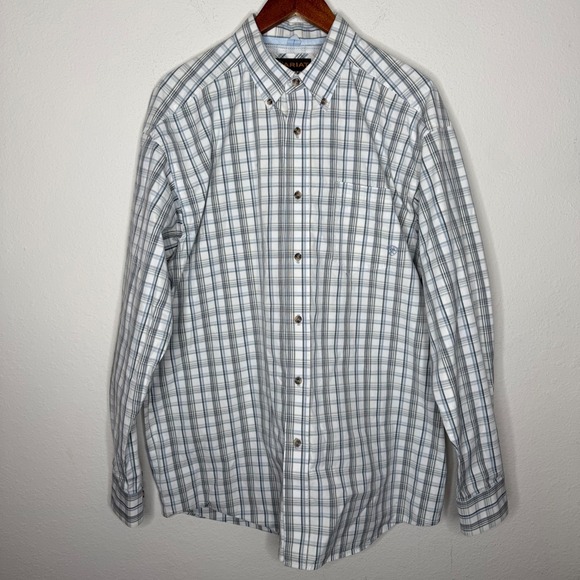 Ariat Pro Series Mens Plaid Button Down LS Shirt Casual Work Western Sz XL - Picture 3 of 10